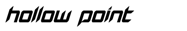 Hollow Point font