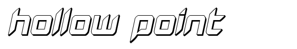 Hollow Point font preview