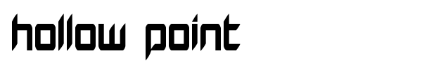Hollow Point font preview