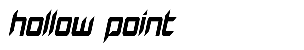 Hollow Point font preview