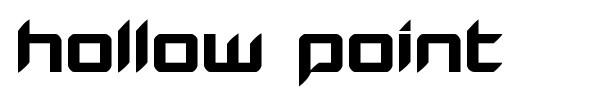Hollow Point font preview