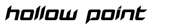Hollow Point font preview