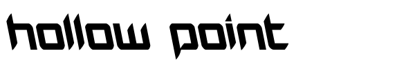Hollow Point font preview