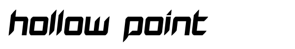 Hollow Point font preview