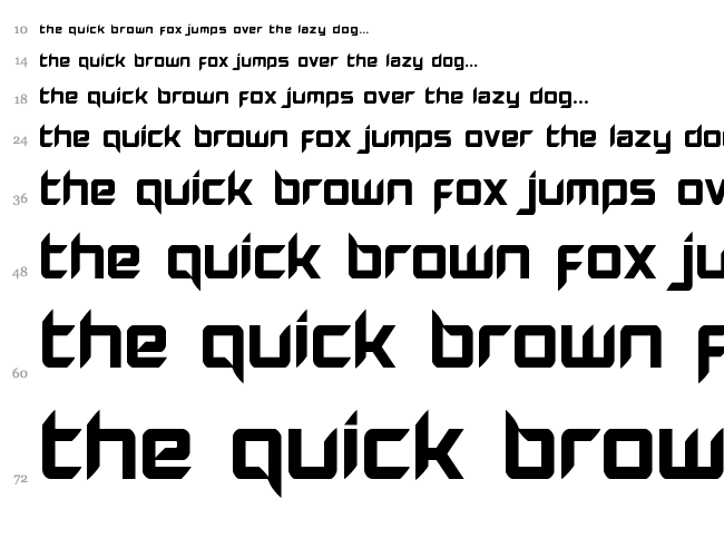 Hollow Point font waterfall