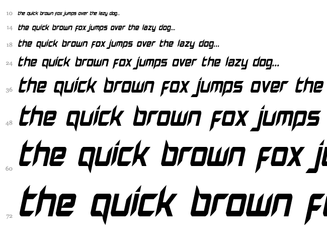Hollow Point font waterfall