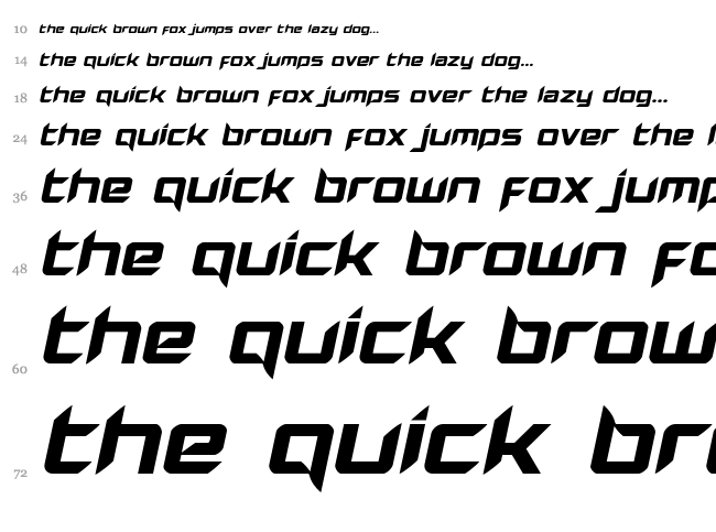 Hollow Point font waterfall