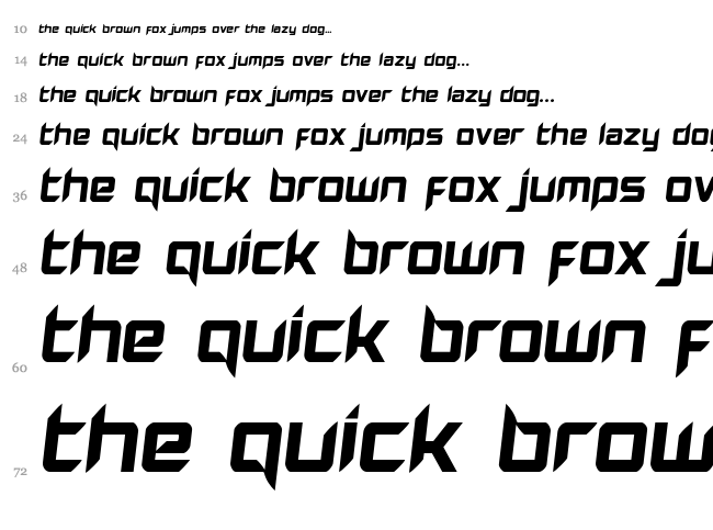 Hollow Point font waterfall