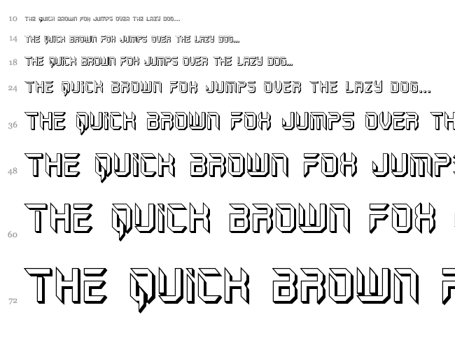 Holo-Jacket font waterfall