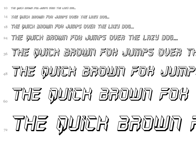 Holo-Jacket font waterfall