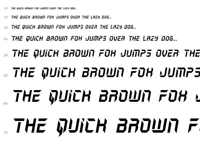 Holo-Jacket font waterfall