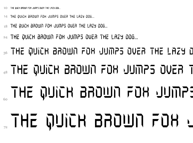 Holo-Jacket font waterfall
