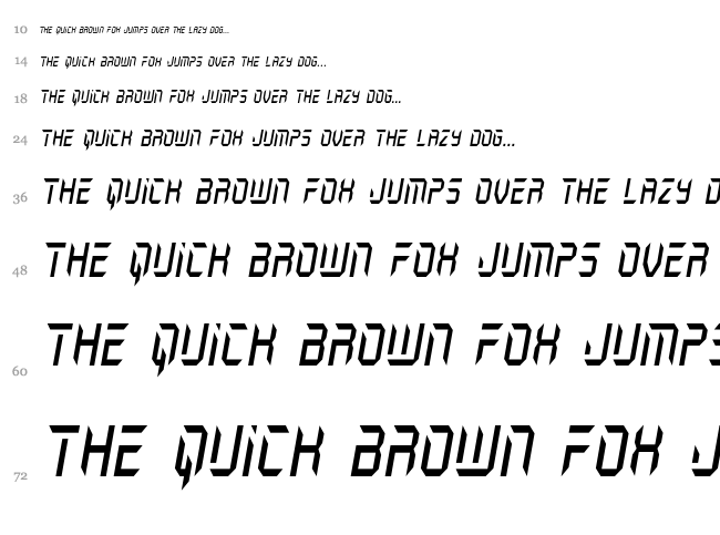 Holo-Jacket font waterfall