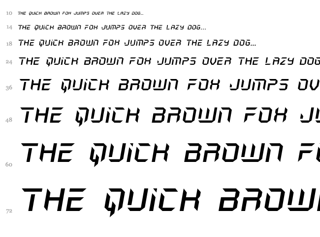 Holo-Jacket font waterfall