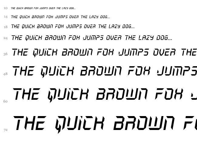 Holo-Jacket font waterfall