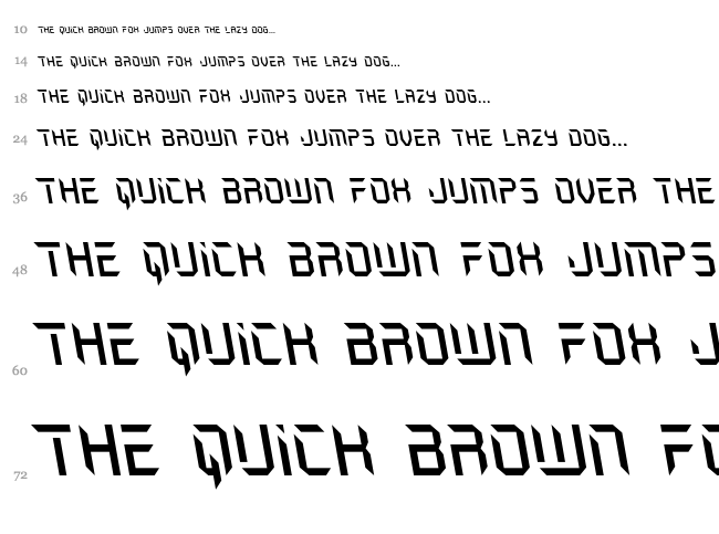 Holo-Jacket font waterfall