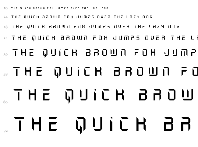 Holo-Jacket font waterfall