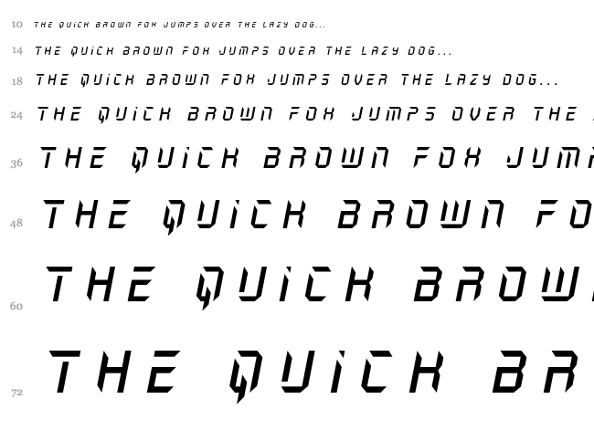 Holo-Jacket font waterfall