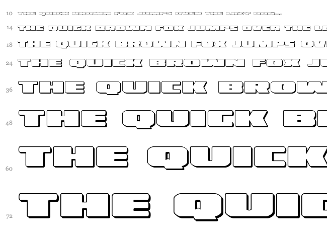Illumino font waterfall