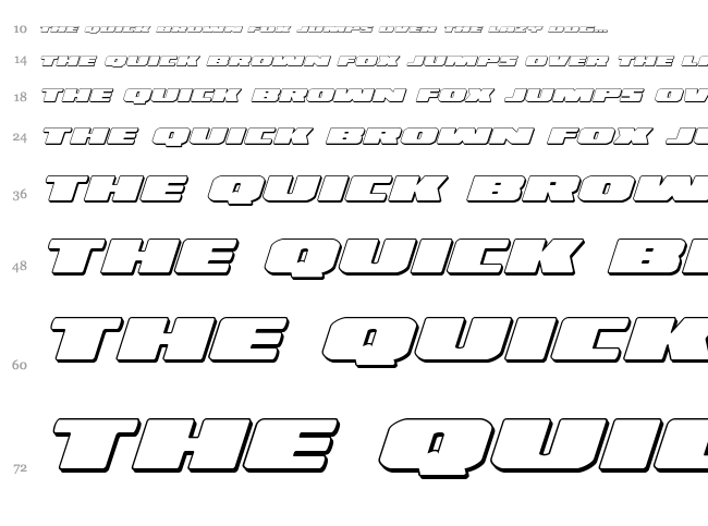 Illumino font waterfall