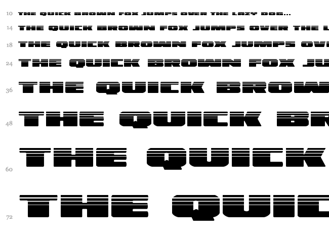 Illumino font waterfall