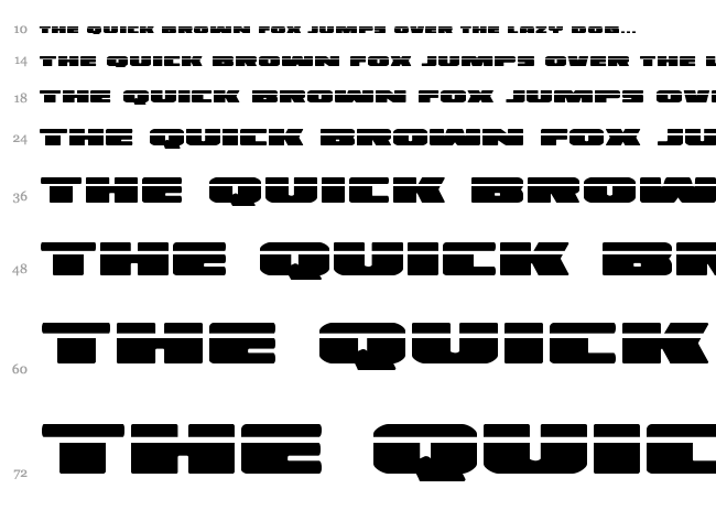 Illumino font waterfall