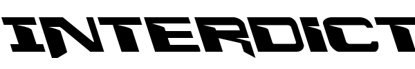 Interdiction font preview