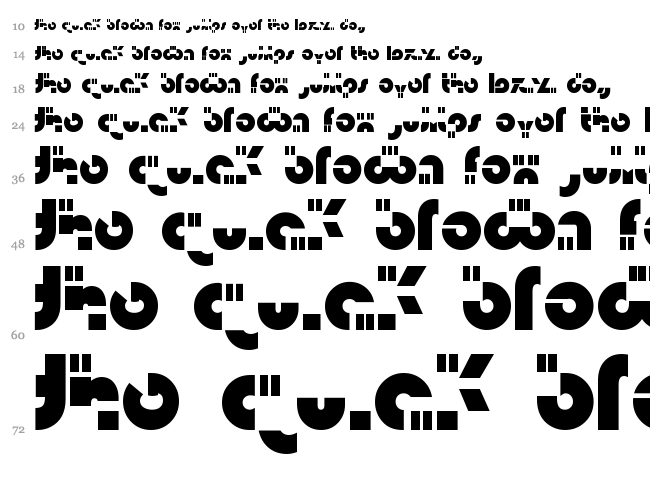 Isamu font waterfall