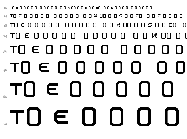 ISL AlphaBot Xen font waterfall