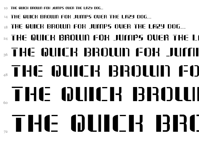 Jetway font waterfall