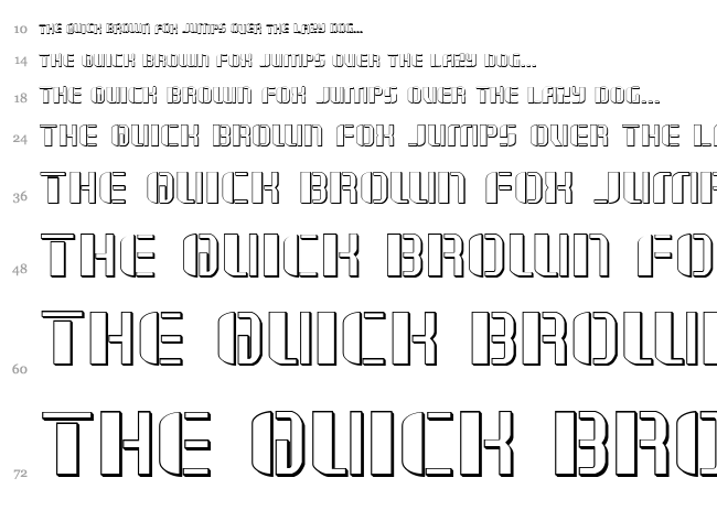 Jetway font waterfall