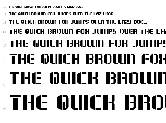 Jetway font waterfall