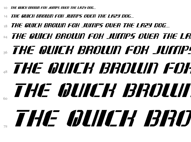 Jetway font waterfall