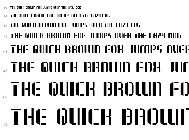 Jetway font waterfall