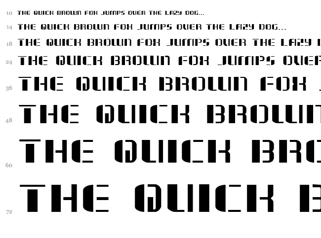 Jetway font waterfall