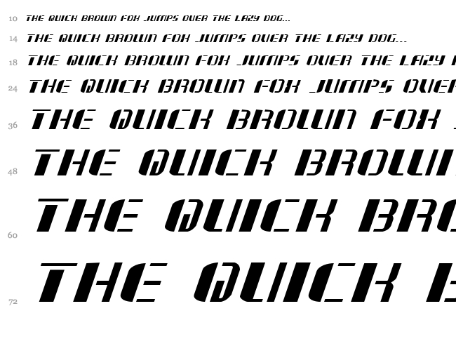 Jetway font waterfall