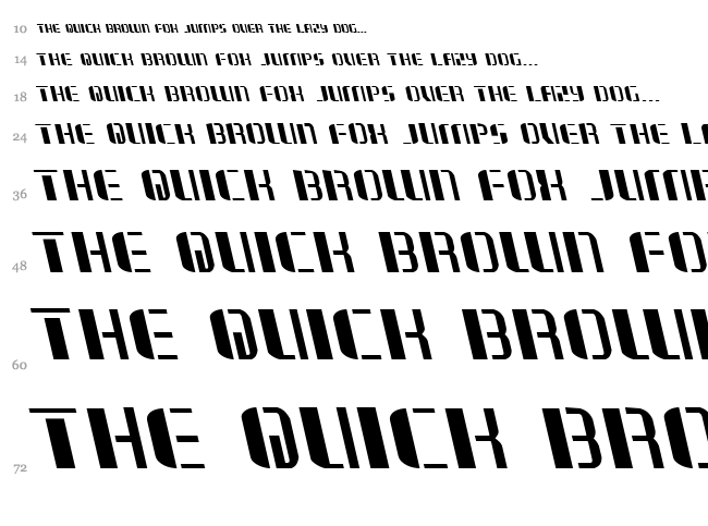 Jetway font waterfall