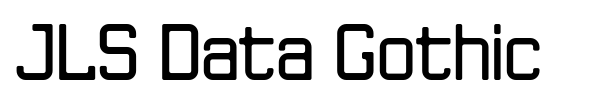 JLS Data Gothic font preview