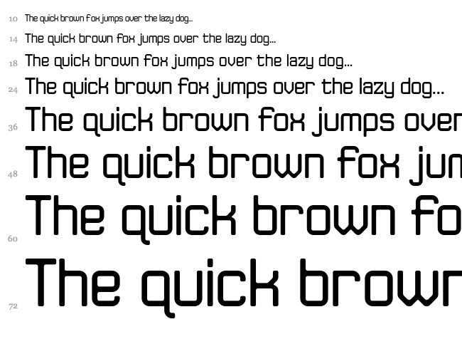JLS Data Gothic font waterfall