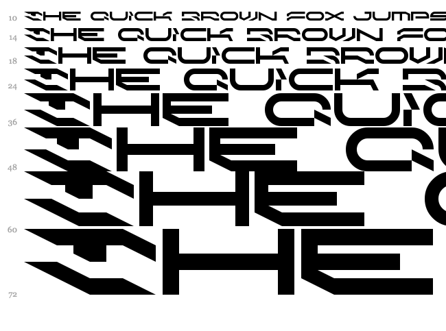 KleenBlades LDR font waterfall