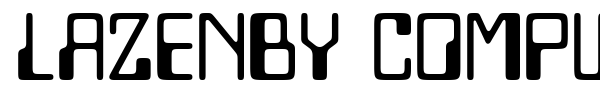 Lazenby Computer font