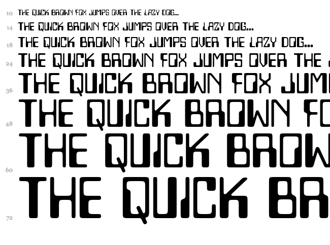 Lazenby Computer font waterfall