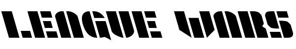 League Wars font