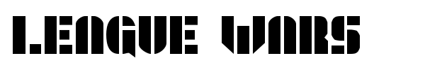 League Wars font preview