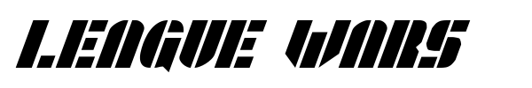 League Wars font preview