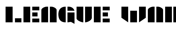 League Wars font preview