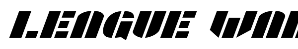 League Wars font preview