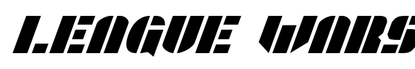 League Wars font preview