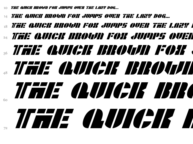 League Wars font waterfall