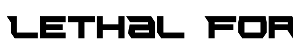 Lethal Force font preview